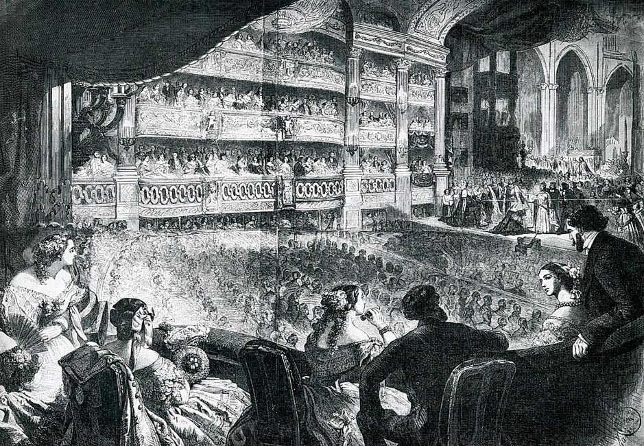 Gravure théâtre romantique au début du XIXe siècle